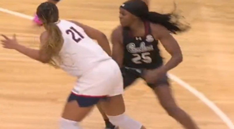 The NCAA National Championship Game was decided on April 5, when UCLA defeated South Carolina. However, SC had some good games leading up to it. An example is the defense Raven Johnson put up against Sarah Strong.